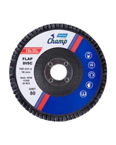 Norton Champ 100 x 16 Flap Disc - 120 Grit